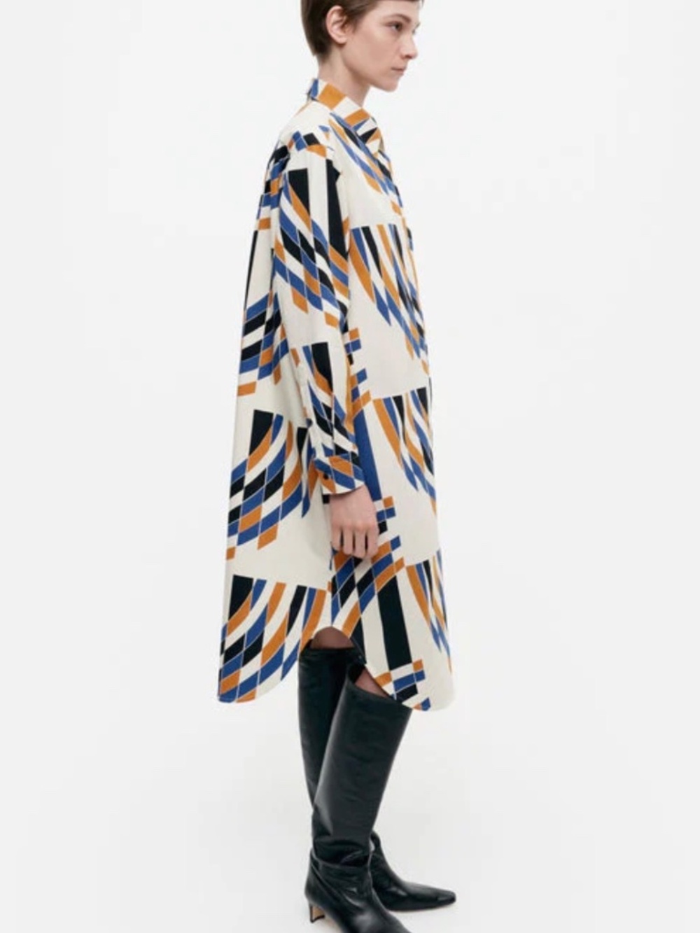 Marimekko Palkisto Shirt Dress with Pockets (size 32, fits S to M)